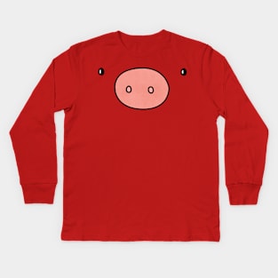 Pig Snoot Kids Long Sleeve T-Shirt